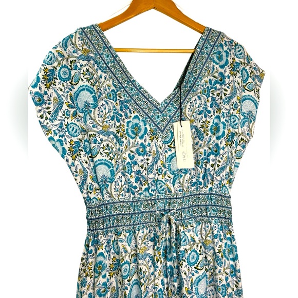 NEW Rachel Zoe Linen Blend Summer Maxi Dress Size Medium - Picture 3 of 7